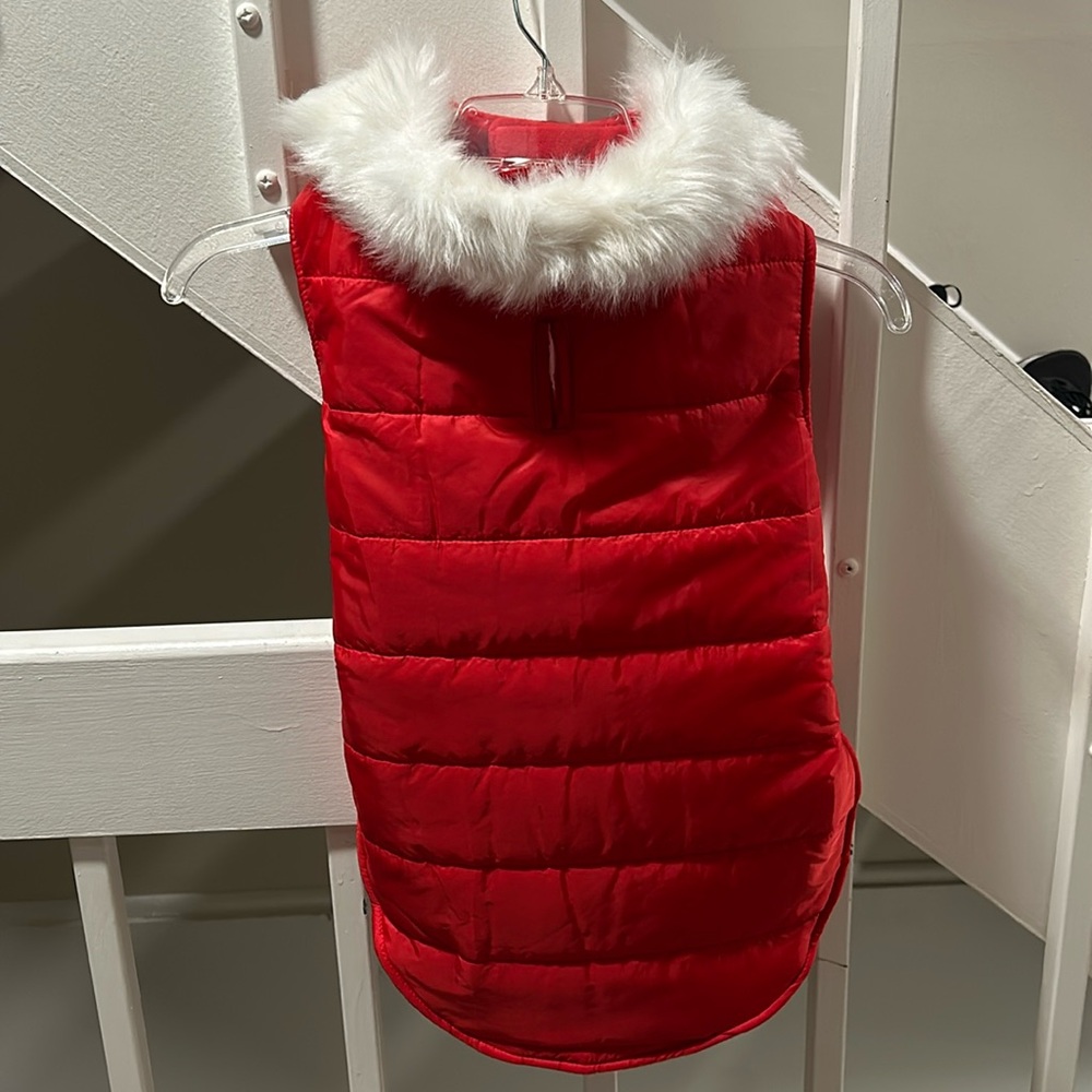 Dog 🐶 Puffer vest with faux fur